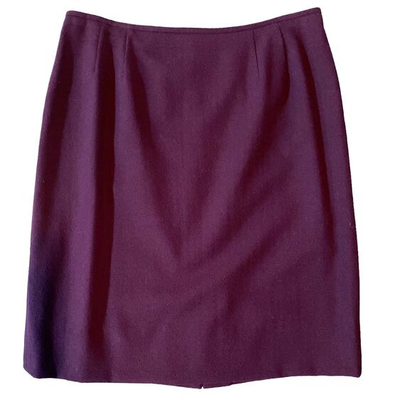 Kasper ASL Vintage Plum Purple Wool Skirt 14 Petite - Picture 1 of 7